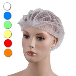 PD-CLIP Disposable non-woven mob cap in 6 colours, 2 sizes and 2 versions