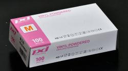 PD-VN-PWD Vinylové transparentní pudrované rukavice